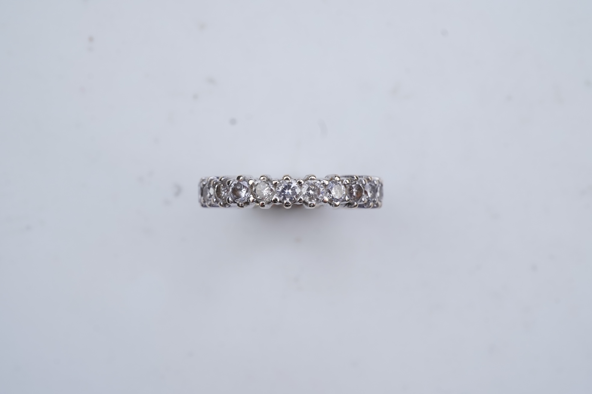 A diamond eternity ring